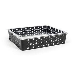 Front of the House BHO117BKI20 Rectangular Ice Housing / Pan Set- 12 1/2" x 10" x 2 3/4", Iron, Matte Black