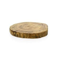 Front of the House SPT049NAW20 12" Round Serving Board - Wood, Brown