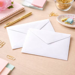 6 Bar Premium Envelopes, White 6 1/2" x 4 3/4" 50 pack