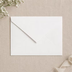 Linen Envelopes, White 7 1/2" x 5 1/4" 50 pack