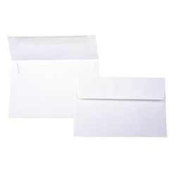 A7 7 1/4" x 5 1/4" Bright Envelope White 50 Pieces E5002