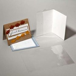 Crystal Clear Card Jackets For 5 1/2" x 5 1/2" Envelope and Card 5 5/8" x 11 1/16" 100 pack