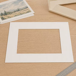 Single Mats, Ivory 12" x 16" Outer Cut, 7 5/8" x 11 5/8" Inner Cut 10 Pack
