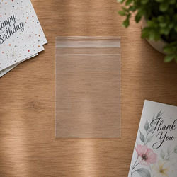 Laminated Crystal Clear Bags® with Flap 5 15/16" x 8 3/4" + Flap 100 pack