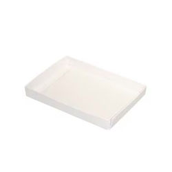 White Paper Box Bottom 3 3/4" x 5/8" x 5 3/8" 25 pack