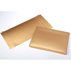 Gold Paper Box Bottoms 3 3/4" x 1" x 5 3/8" 25 pack