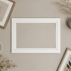 5" x 7" Double Mat White/White Core 3 5/8" x 5 5/8" Inner Cut 10 pack