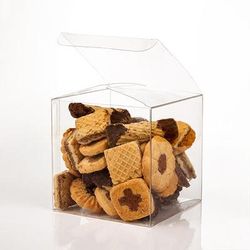 Clear Boxes - Great for Caramel Popcorn Chocolate Covered Pretzels Cookies Box Size: 4" x 4" x 4" 25 Boxes Crystal Clear Boxes