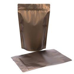 XXL Odor Proof Gusset Zip Pouch Bags Metallic Bronze - High Barrier Holds 2 lbs. Size: 9" x 4 3/4" x 13 1/2" 100 Bags Pouches