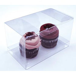 Cupcake Boxes Double Cupcake Clear Box & Cupcake Tray Insert Set 7" x 4" x 4" 100 Sets