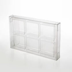 Candy Boxes 2 3/4" x 13/16" x 4 1/16" Crystal Clear Artisan Candy Box Sets for 6 25 Pieces