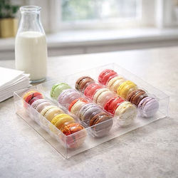 Macaron Boxes Set of 20 10 3/16" x 2" x 7 1/2" 25 Sets