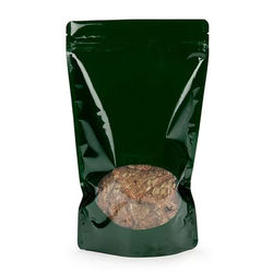 Large Heat Seal Pouch Bags Dark Green Window Very Durable - Holds 8 - 12 oz. Size: 6 3/4" x 3 1/2" x 11 1/4" 100 Bags Pouches