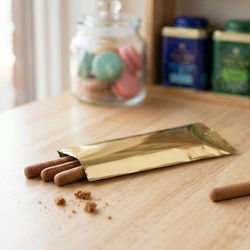 Premium Shimmer Gold Metallized Heat Seal Bags 3" x 8" 1/2" bottom seal 100 pack