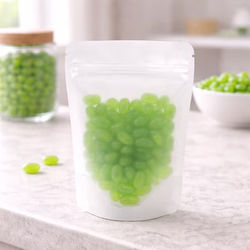 Small Frosted Durable Food Safe Resealable Zipper Pouch Bags Heat Sealable - Holds 2 oz. Size: 4" x 2 3/8" x 6" 100 Bags Pouches