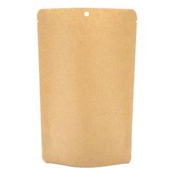 Kraft Eco Stand Up Pouch without Zipper 5 7/8" x 3 1/2" x 9 1/8" 100 pack