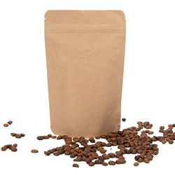 Coffee Bags Kraft Valve Pouches 5 7/8" x 3 1/2" x 9 1/8" 100 Pieces