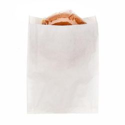 White Greaseproof Bags 6 3/4" x 1 1/8" x 9" 100 pack