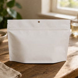 Matte White Child Resistant Pouch Bags 9" x 2 7/16" x 6" 100 pack