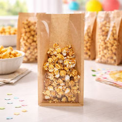 Kraft Backed Box Bottom Candy Bags 5" x 3" x 12" 100 pack