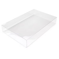 Crystal Clear Slip Cover for Boxes 25 Pack 6 1/8" x 1 1/2" x 9 5/8"