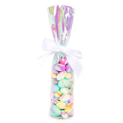 Iridescent Round Bottom Gusset Bags w/ Paper Base| 2? x 10? 50 pack RPBGH1