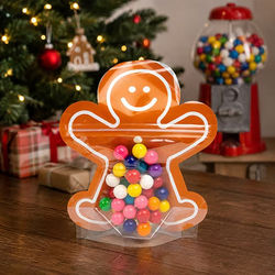 Gingerbread Man Shaped Pouches 6 9/16" x 3" x 8 1/8" 25 pack