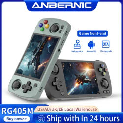 ANBERNIC RG405M Retro Handheld Game Console 4 inch IPS Touch Screen T618 CNC/Aluminum Alloy Android 12 Portable Player 3000+Game