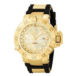 Invicta Subaqua Swiss Ronda 515.24H Caliber Men's Watch w/ Mother of Pearl Dial - 50mm Black Gold (ZG-0738)