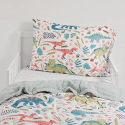 Little Unicorn Cotton Muslin Toddler Bedding 3 Piece Set - Boho Dino