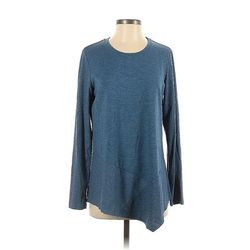 LOGO Lounge Pullover Sweater: Blue Tops - Women's Size Small