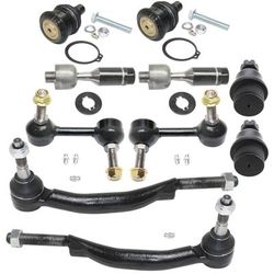 2002 Chevrolet Trailblazer 10-Piece Kit Front, Driver and Passenger Side Suspension, includes Ball Joint, Sway Bar Link, and Tie Rod End