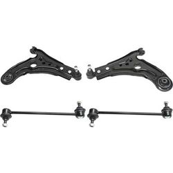 2010 Pontiac G3 4-Piece Kit Front, Driver and Passenger Side, Lower Control Arm, Front Wheel Drive, includes Sway Bar Links