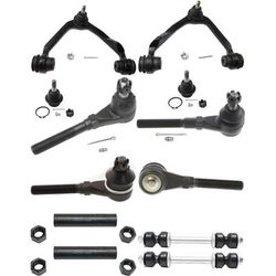 2002 Ford Expedition 12-Piece Kit Front, Driver and Passenger Side, Upper Control Arm, Four Wheel Drive, Heavy Duty Design, includes Ball Joints, Sway Bar Links, Tie Rod Adjusting Sleeves, and Tie Rod Ends