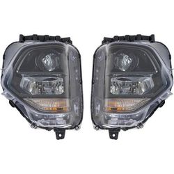 2019 Hyundai Santa Fe Driver and Passenger Side Headlights, with Bulbs, Halogen