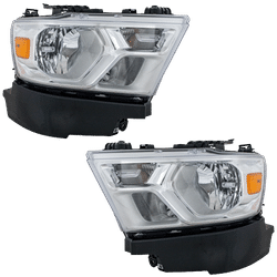 2023 Ram 1500 Driver and Passenger Side Headlights, with Bulbs, Halogen