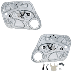 2009 Hyundai Elantra Front, Driver and Passenger Side Window Regulators, Power, With Motor, 2-Prong Connector, Hatchback