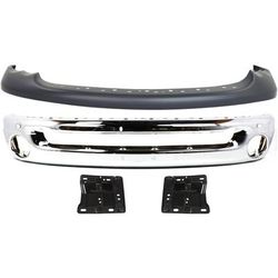 2004 Dodge Ram 1500 4-Piece Kit Front Bumper, Chrome, Type 2, includes Bumper Brackets and Valance