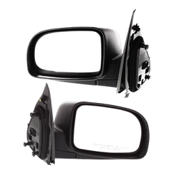 2008 Hyundai Santa Fe Driver and Passenger Side Mirrors, Power, Non-Heated, Manual Folding, Textured Black