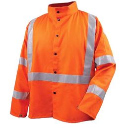 Revco Black Stallion 9oz Orange Safety Welding Jacket w/FR Reflective Tape