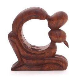 Wood statuette, 'Loving Tenderness'