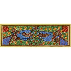 Madhubani painting, 'Peacock Dance II'