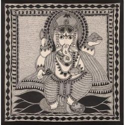 Auspicious Ganesha,'Madhubani Ganesha Painting on Handmade Paper'