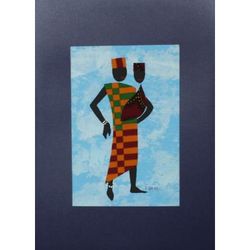 Father's Pride II,'Father and Child Painting with Colorful Cotton Accents'