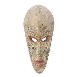 Hausa wood African mask, 'Forgive Me' - Hausa Wood Mask