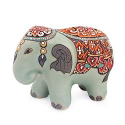 Celadon ceramic figurine, 'Royal Thai Elephant'