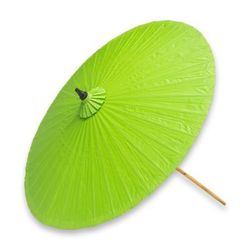 Decorative garden umbrella, 'Happy Garden in Bright Green'