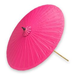 Decorative garden umbrella, 'Happy Garden in Pink'