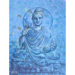 Godliness,'Original Acrylic on Canvas Buddha Painting'