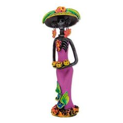 Strolling Catrina,'Day of the Dead Strolling Catrina Ceramic Figurine'